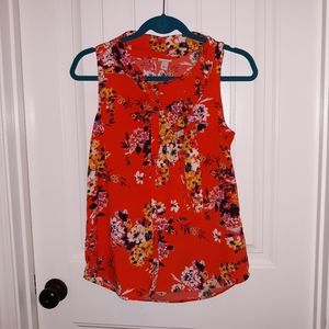 A New Day floral button up tank
